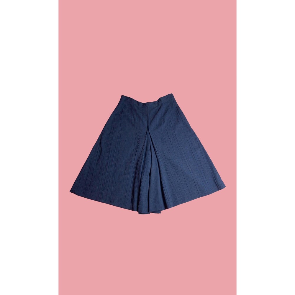 1950s-1960s Blue WIDE LEG High Waist CULOTTES. Large-Extra Large